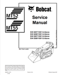 BOBCAT MT52, MT55 MINI TRACK LOADER SERVICE MANUAL 6903372 PDF