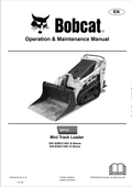 BOBCAT MT55 MINI TRACK LOADER OPERATION AND MAINTENANCE MANUAL 7249523 PDF