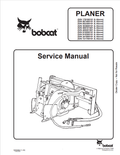 BOBCAT PLANER SERVICE MANUAL 6900886 PDF