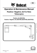 BOBCAT POSITIVE, NEGATIVE JIB FOR ROTO TELESVOPICS OPERATION AND MAINTENANCE MANUAL 6989790 PDF