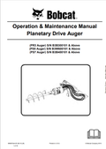 BOBCAT PR3, PS5, PS7 PLANETARY DRIVE AUGER OPERATION AND MAINTENANCE MANUAL 6990974 PDF
