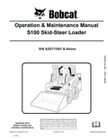BOBCAT S100 SKID STEER LOADER OPERATION AND MAINTENANCE MANUAL 6904925 PDF