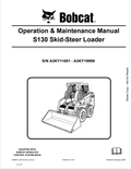 BOBCAT S130 SKID STEER LOADER OPERATION AND MAINTENANCE MANUAL 6986965 PDF