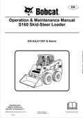 BOBCAT S160 SKID STEER LOADER OPERATION AND MAINTENANCE MANUAL 6987009 PDF