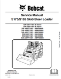 BOBCAT S175, S185 SKID STEER LOADER SERVICE MANUAL 6904132 PDF