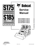 BOBCAT S175, S185 TURBO HIGH FLOW SERVICE MANUAL 6989670 PDF