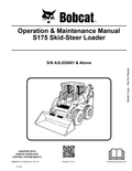 BOBCAT S175 SKID STEER LOADER OPERATION AND MAINTENANCE MANUAL 6986983 PDF