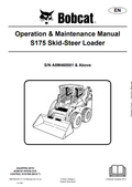 BOBCAT S175 SKID STEER LOADER OPERATION AND MAINTENANCE MANUAL 6987026 PDF
