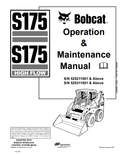 BOBCAT S175 TURBO, S175 TURBO HIGH FLOW OPERATION AND MAINTENANCE MANUAL 6902688 PDF