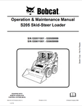 BOBCAT S205 SKID STEER LOADER OPERATION AND MAINTENANCE MANUAL 6904136 PDF