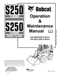 BOBCAT S250 TURBO, S250 TURBO HIGH FLOW OPERATION AND MAINTENANCE MANUAL 6904178 PDF