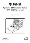 BOBCAT S770 SKID STEER LOADER OPERATION AND MAINTENANCE MANUAL 6990110 PDF