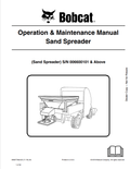 BOBCAT SAND SPREADER OPERATION AND MAINTENANCE MANUAL 6902779 PDF