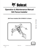 BOBCAT SLIT FENCE INSTALLER OPERATION AND MAINTENANCE MANUAL 6904965 PDF
