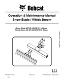 BOBCAT SNOW BLADE 68, WHISK BROOM 60 OPERATION AND MAINTENANCE MANUAL 6904730 PDF