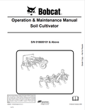 BOBCAT SOIL CULTIVATOR OPERATION AND MAINTENANCE MANUAL 6903827 PDF