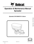 BOBCAT SPREADER OPERATION AND MAINTENANCE MANUAL 6901615 PDF