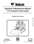 BOBCAT T110 COMPACT TRACK LOADER OPERATION AND MAINTENANCE MANUAL PDF
