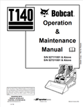 BOBCAT T140 COMPACT TRACK LOADER OPERATION AND MAINTENANCE MANUAL PDF