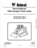 BOBCAT T250 COMPACT TRACK LOADER SERVICE MANUAL PDF