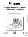 BOBCAT T630 COMPACT TRACK LOADER OPERATION AND MAINTENANCE MANUAL 6987163 PDF
