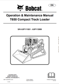 BOBCAT T650 COMPACT TRACK LOADER OPERATION AND MAINTENANCE MANUAL 6987171 PDF