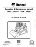 BOBCAT T650 COMPACT TRACK LOADER OPERATION AND MAINTENANCE MANUAL 6990754 PDF
