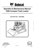 BOBCAT T650 COMPACT TRACK LOADER OPERATION AND MAINTENANCE MANUAL 6990880 PDF