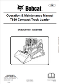 BOBCAT T650 COMPACT TRACK LOADER OPERATION AND MAINTENANCE MANUAL 6990986 PDF