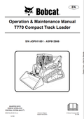 BOBCAT T770 COMPACT TRACK LOADER OPERATION AND MAINTENANCE MANUAL 6989475 PDF