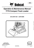 BOBCAT T770 COMPACT TRACK LOADER OPERATION AND MAINTENANCE MANUAL 6990060 PDF