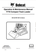 BOBCAT T770 COMPACT TRACK LOADER OPERATION AND MAINTENANCE MANUAL 6990219 PDF