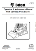 BOBCAT T770 COMPACT TRACK LOADER OPERATION AND MAINTENANCE MANUAL 7252397 PDF