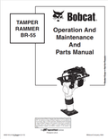 BOBCAT TAMPER RAMMER BR55 OPERATION, MAINTENANCE AND PARTS MANUAL 6903145 PDF