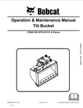 BOBCAT TB48 TILT BUCKET OPERATION AND MAINTENANCE MANUAL 6987461 PDF
