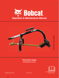 BOBCAT THREE-POINT AUGER OPERATION AND MAINTENANCE MANUAL 7383809 PDF