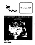 BOBCAT THREE-POINT HITCH OPERATION AND MAINTENANCE MANUAL 6720344 PDF