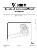 BOBCAT TILT-FRAME OPERATION AND MAINTENANCE MANUAL 6986700 PDF