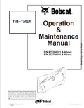 BOBCAT TILT-TATCH OPERATION AND MAINTENANCE MANUAL 6900630 PDF