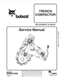 BOBCAT TRENCHER COMPACTOR SERVICE MANUAL 6900904 PDF