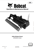 BOBCAT UTILITY WHISKER BROOM OPERATION AND MAINTENANCE MANUAL 7387287 PDF