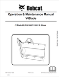 BOBCAT V-BLADE 60 OPERATION AND MAINTENANCE MANUAL 7308111 PDF