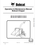 BOBCAT WC-5A, WC-8A CHIPPER OPERATION AND MAINTENANCE MANUAL 6900781 PDF