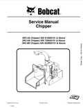 BOBCAT WC-5A, WC-8A, WC-8B CHIPPER SERVICE MANUAL 6900901 PDF
