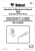 BOBCAT WINCH AND EXTENDED JIB WITH WINCH OPERATION AND MAINTENANCE MANUAL 7266222 PDF