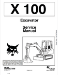 BOBCAT X100 EXCAVATOR SERVICE MANUAL 6570483 PDF