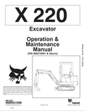 BOBCAT X220 EXCAVATOR OPERATION AND MAINTENANCE MANUAL 6722250 PDF
