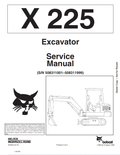 BOBCAT X225 EXCAVATOR SERVICE MANUAL 6720347 PDF