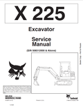 BOBCAT X225 EXCAVATOR SERVICE MANUAL 6720874 PDF