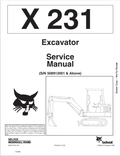 BOBCAT X231 EXCAVATOR SERVICE MANUAL 6722178 PDF